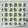 Gorilla Banana Pattern Print Bathroom Shower Curtain-grizzshop