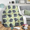 Gorilla Banana Pattern Print Blanket-grizzshop