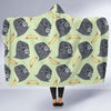 Gorilla Banana Pattern Print Hooded Blanket-grizzshop