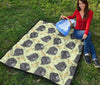 Gorilla Banana Pattern Print Quilt-grizzshop