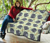 Gorilla Banana Pattern Print Quilt-grizzshop