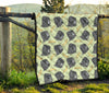 Gorilla Banana Pattern Print Quilt-grizzshop