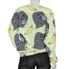 Gorilla Banana Pattern Print Women's Sweatshirt-grizzshop