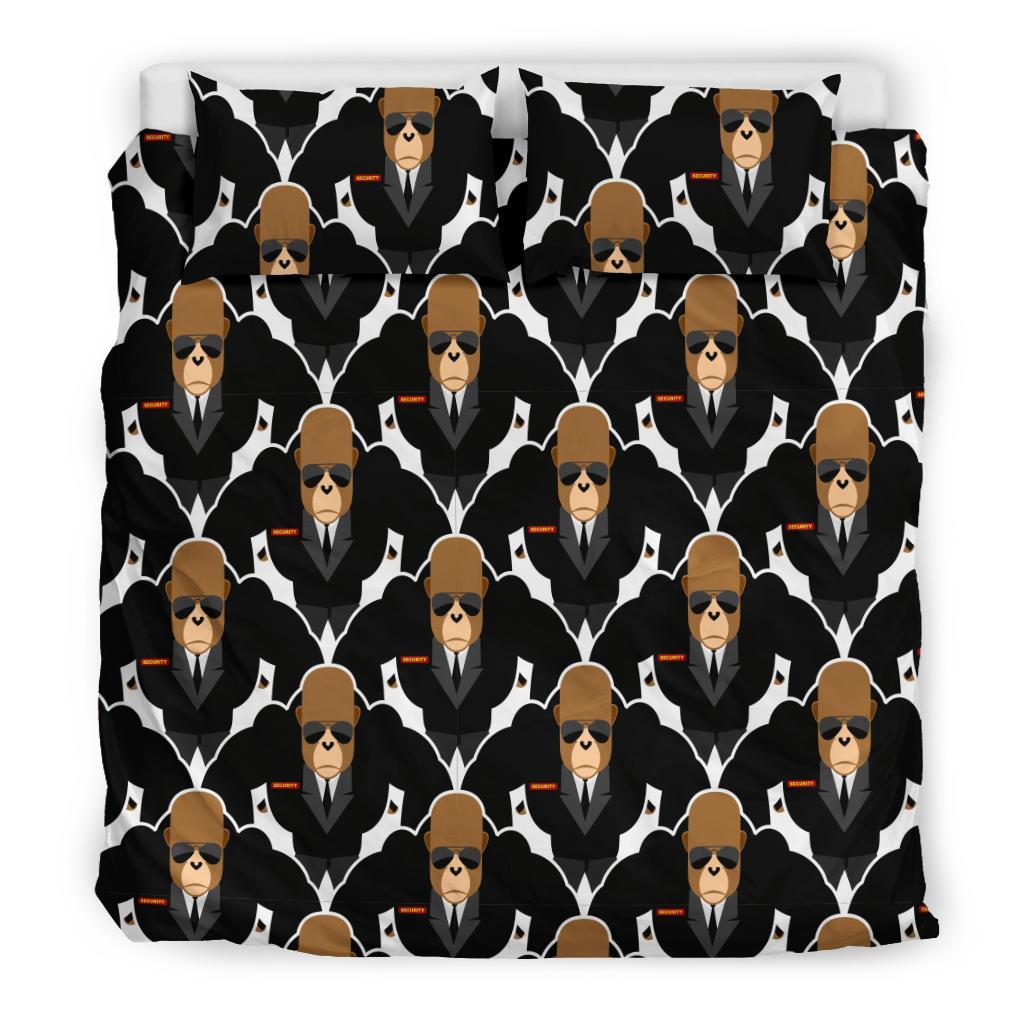 Gorilla Bodyguard Pattern Print Duvet Cover Bedding Set-grizzshop