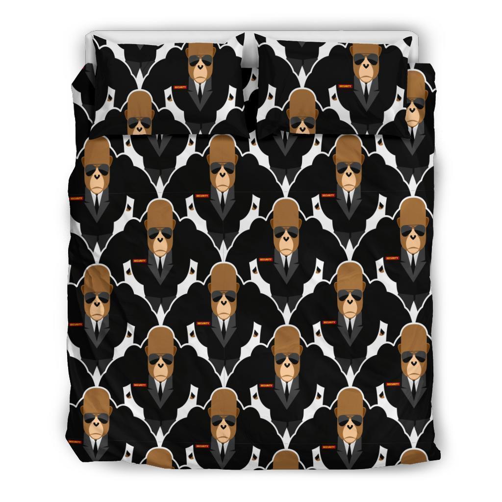 Gorilla Bodyguard Pattern Print Duvet Cover Bedding Set-grizzshop