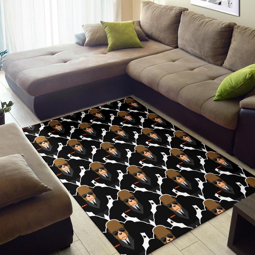 Gorilla Bodyguard Pattern Print Floor Mat-grizzshop