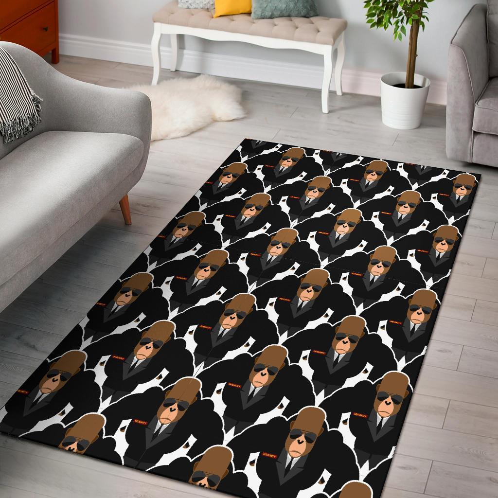 Gorilla Bodyguard Pattern Print Floor Mat-grizzshop