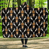 Gorilla Bodyguard Pattern Print Hooded Blanket-grizzshop