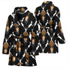 Gorilla Bodyguard Pattern Print Women Long Robe-grizzshop