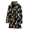 Gorilla Bodyguard Pattern Print Women Long Robe-grizzshop