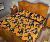 Gorilla Pattern Print Bed Set Quilt-grizzshop