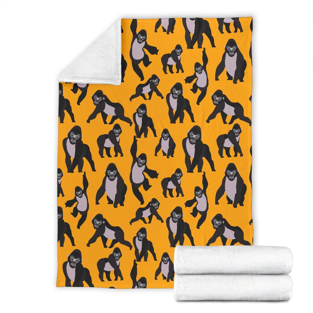 Gorilla Pattern Print Blanket-grizzshop