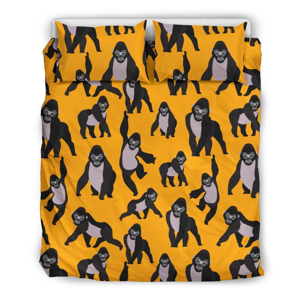 Gorilla Pattern Print Duvet Cover Bedding Set-grizzshop