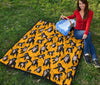 Gorilla Pattern Print Quilt-grizzshop