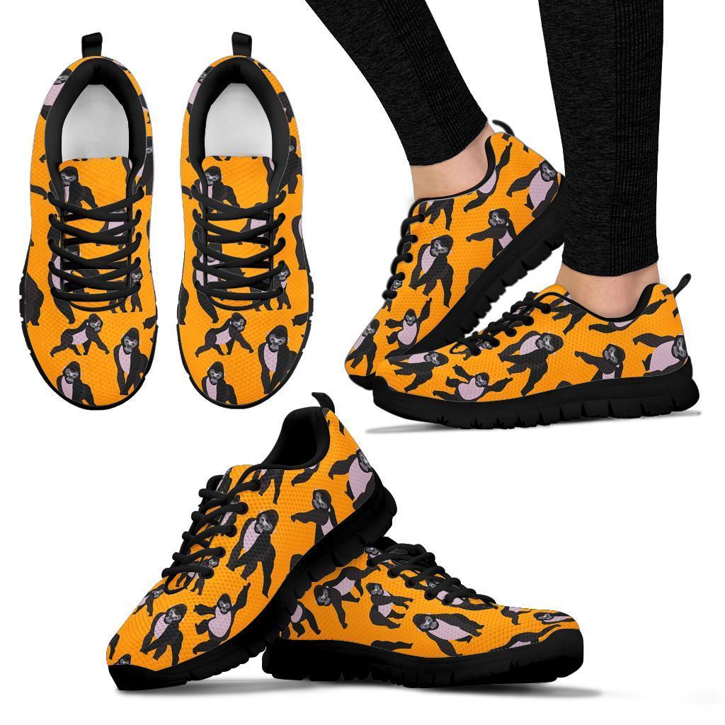 Gorilla Pattern Print Sneaker Shoes For Men Women-grizzshop