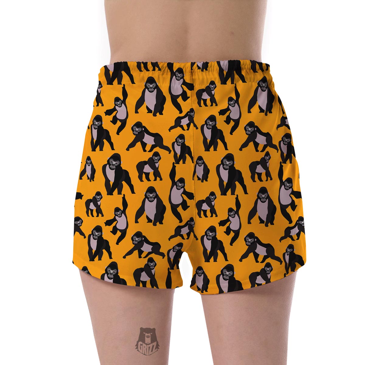 Gorilla Pattern Print Women's Shorts-grizzshop
