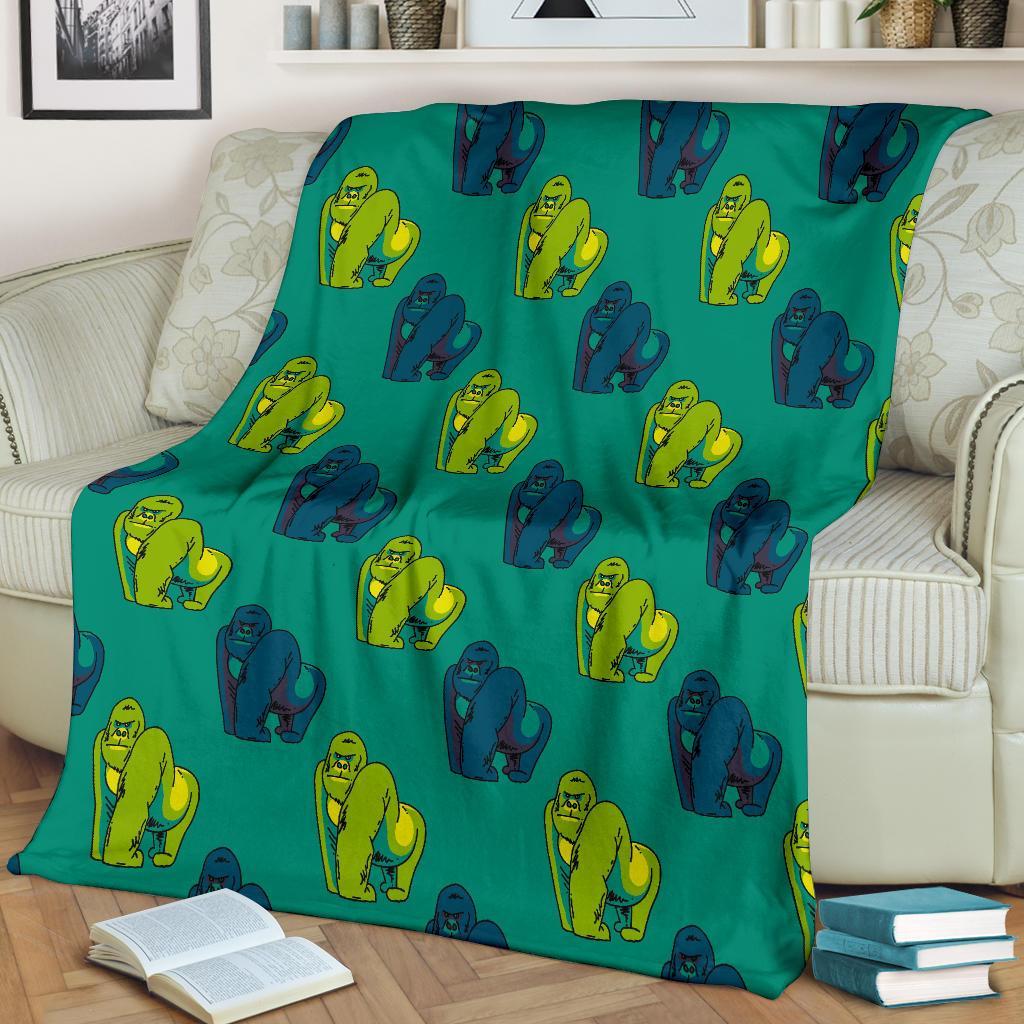 Gorilla Print Pattern Blanket-grizzshop