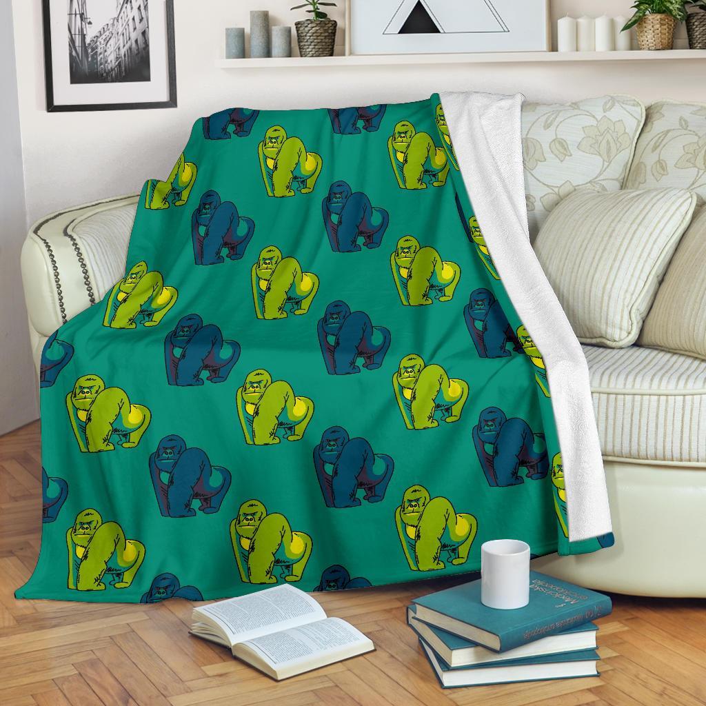 Gorilla Print Pattern Blanket-grizzshop