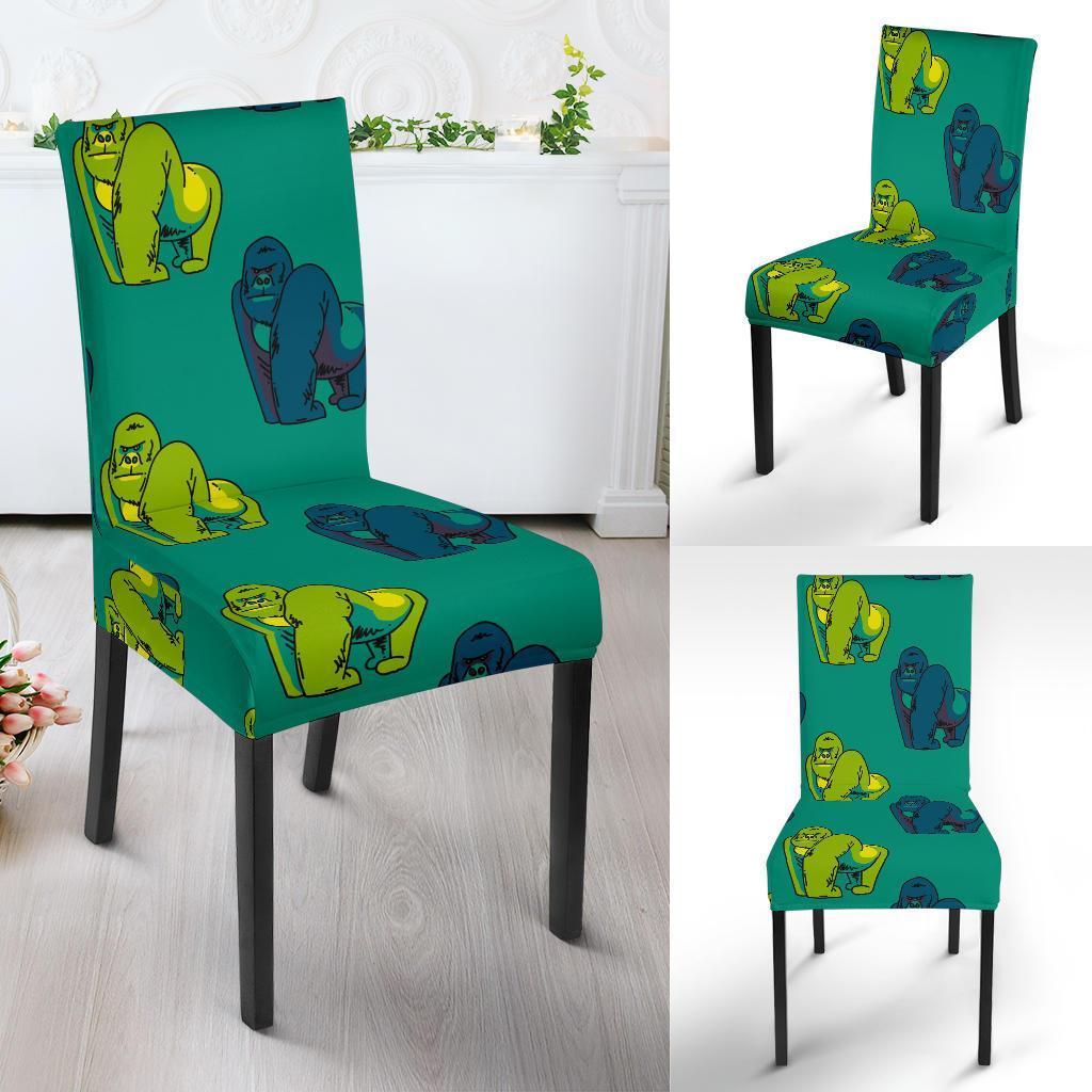 Gorilla Print Pattern Chair Cover-grizzshop