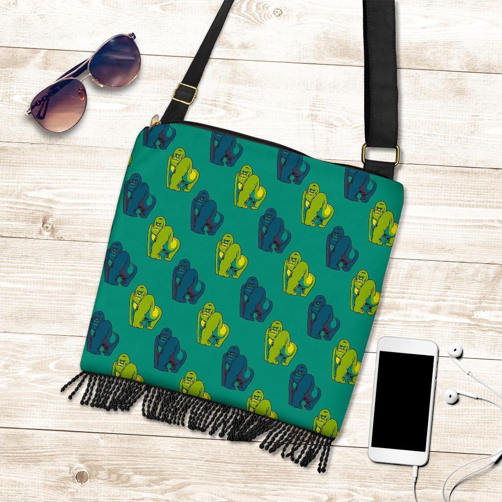 Gorilla Print Pattern Crossbody bags-grizzshop