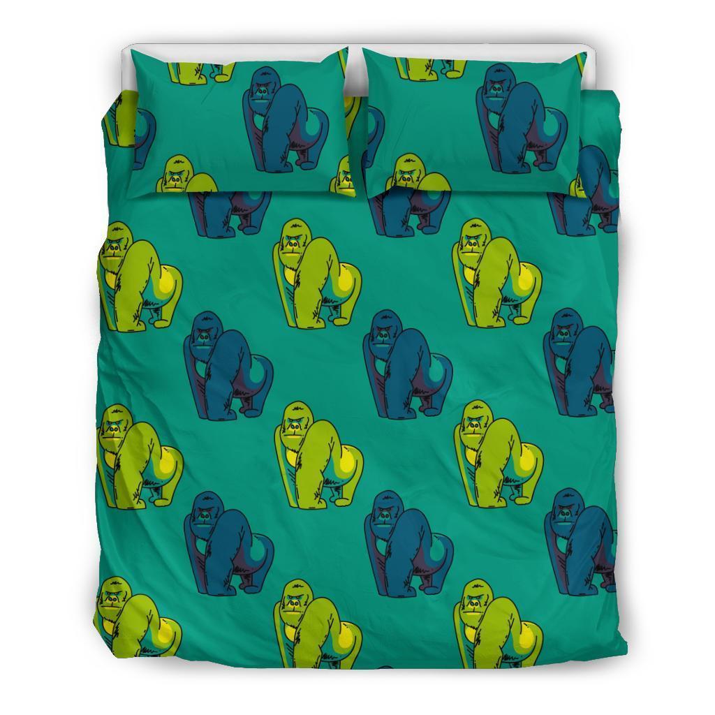 Gorilla Print Pattern Duvet Cover Bedding Set-grizzshop