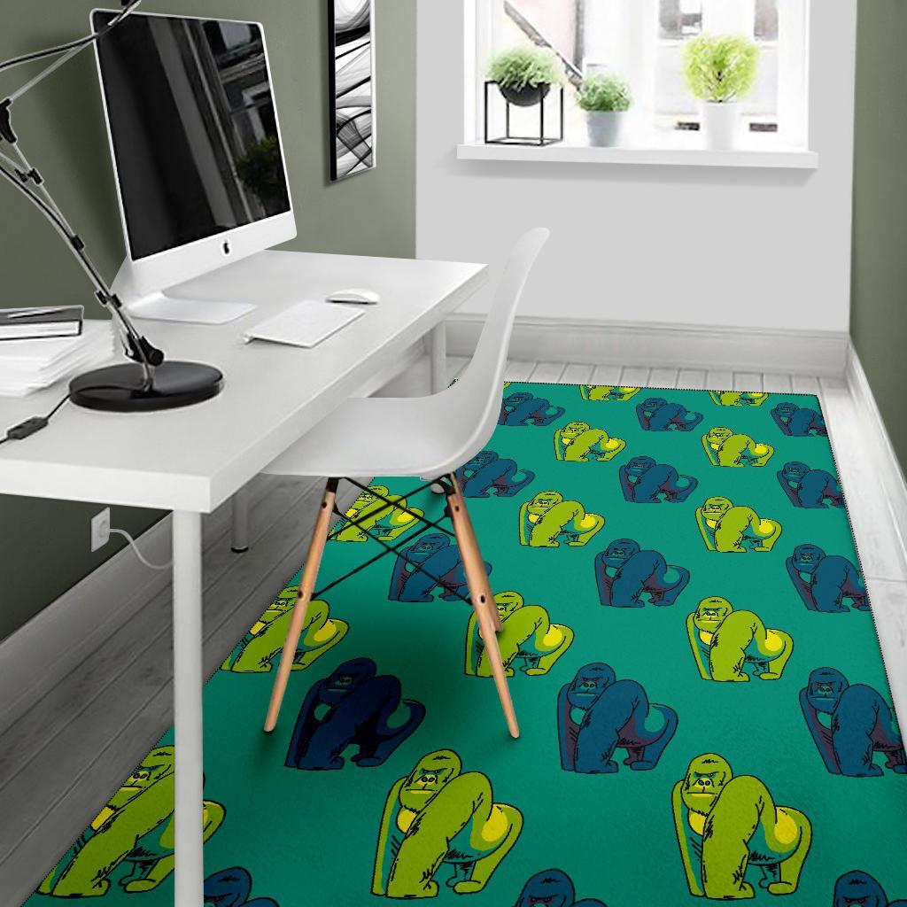 Gorilla Print Pattern Floor Mat-grizzshop