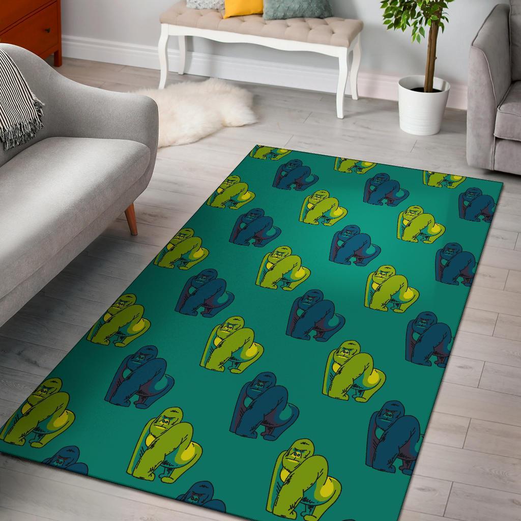 Gorilla Print Pattern Floor Mat