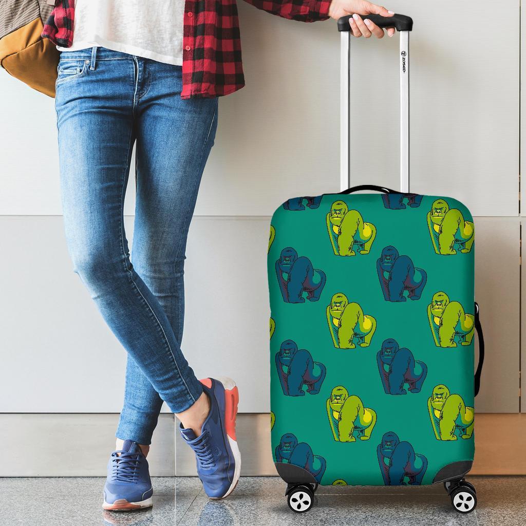 Gorilla Print Pattern Luggage Cover Protector-grizzshop