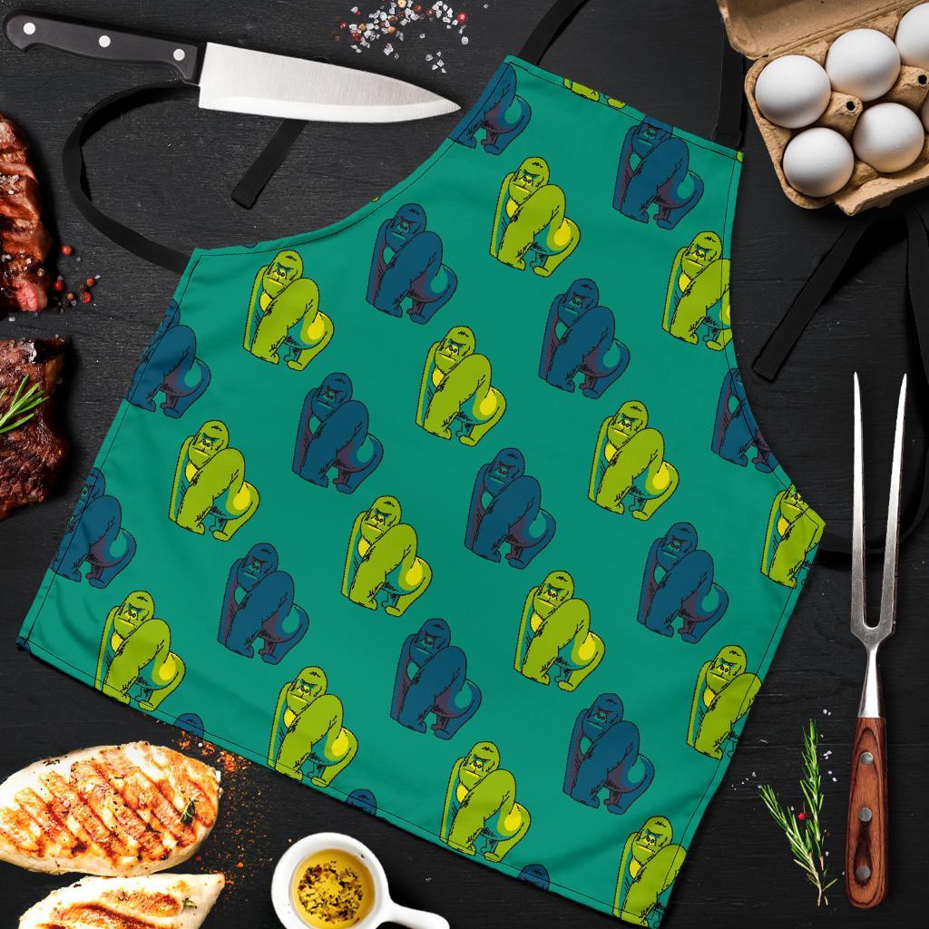 Gorilla Print Pattern Men's Apron-grizzshop