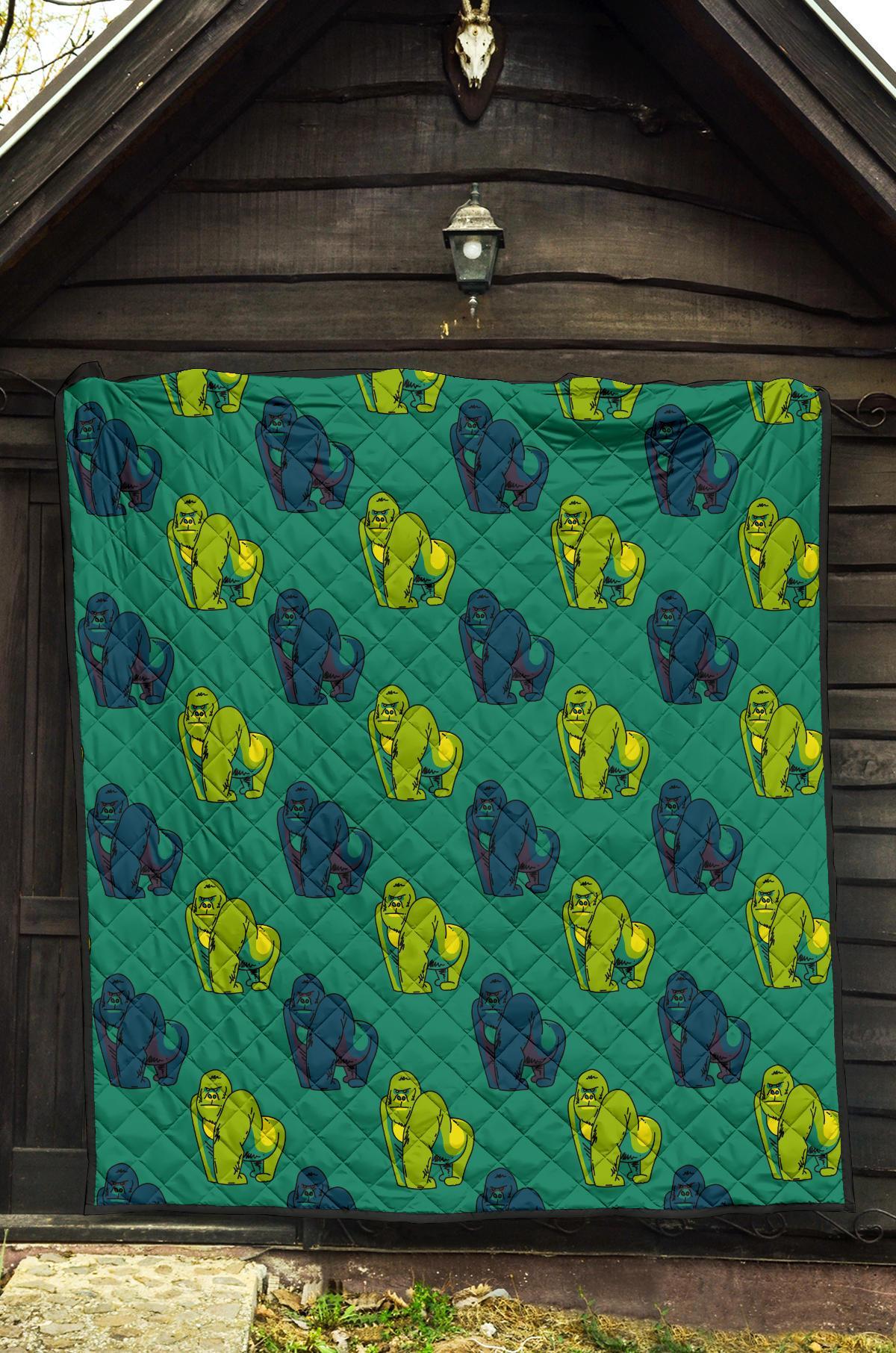 Gorilla Print Pattern Quilt-grizzshop