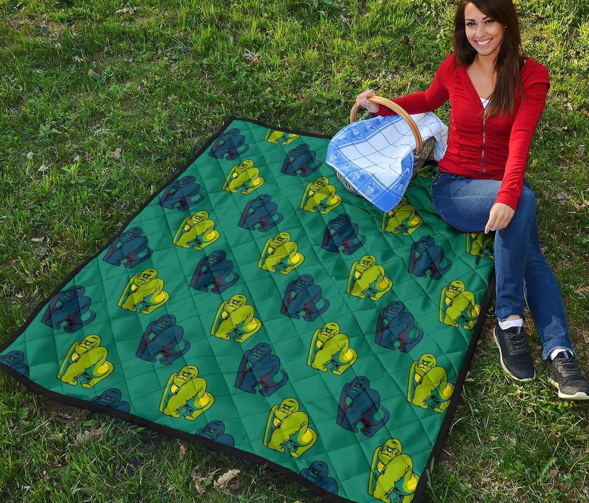 Gorilla Print Pattern Quilt-grizzshop