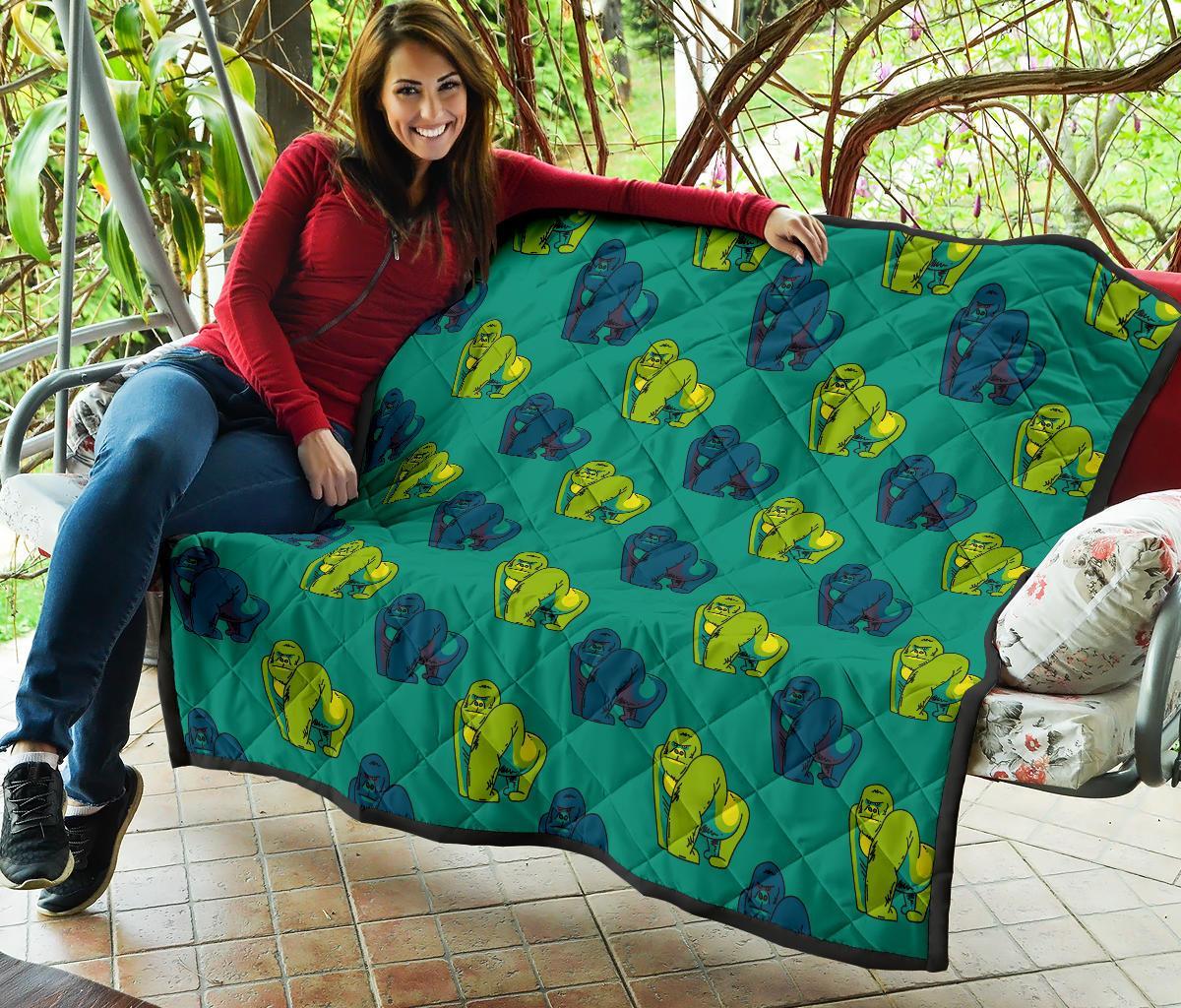 Gorilla Print Pattern Quilt-grizzshop