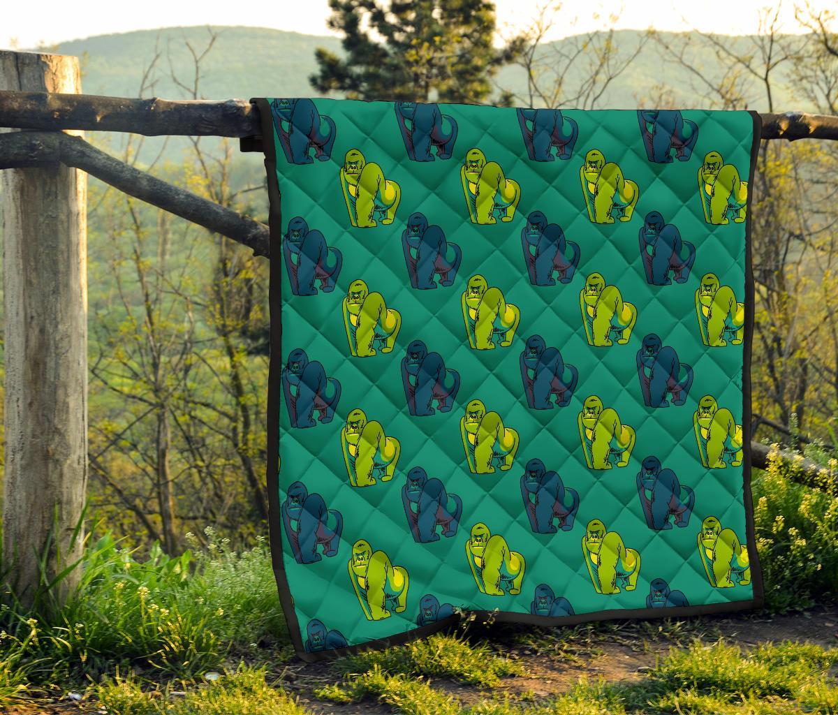 Gorilla Print Pattern Quilt-grizzshop