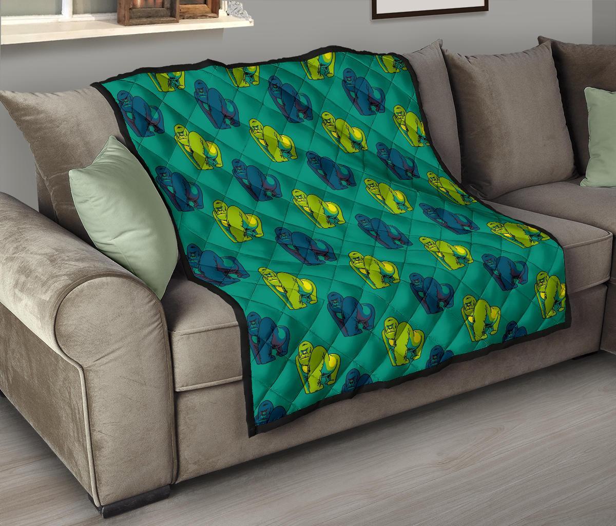 Gorilla Print Pattern Quilt-grizzshop