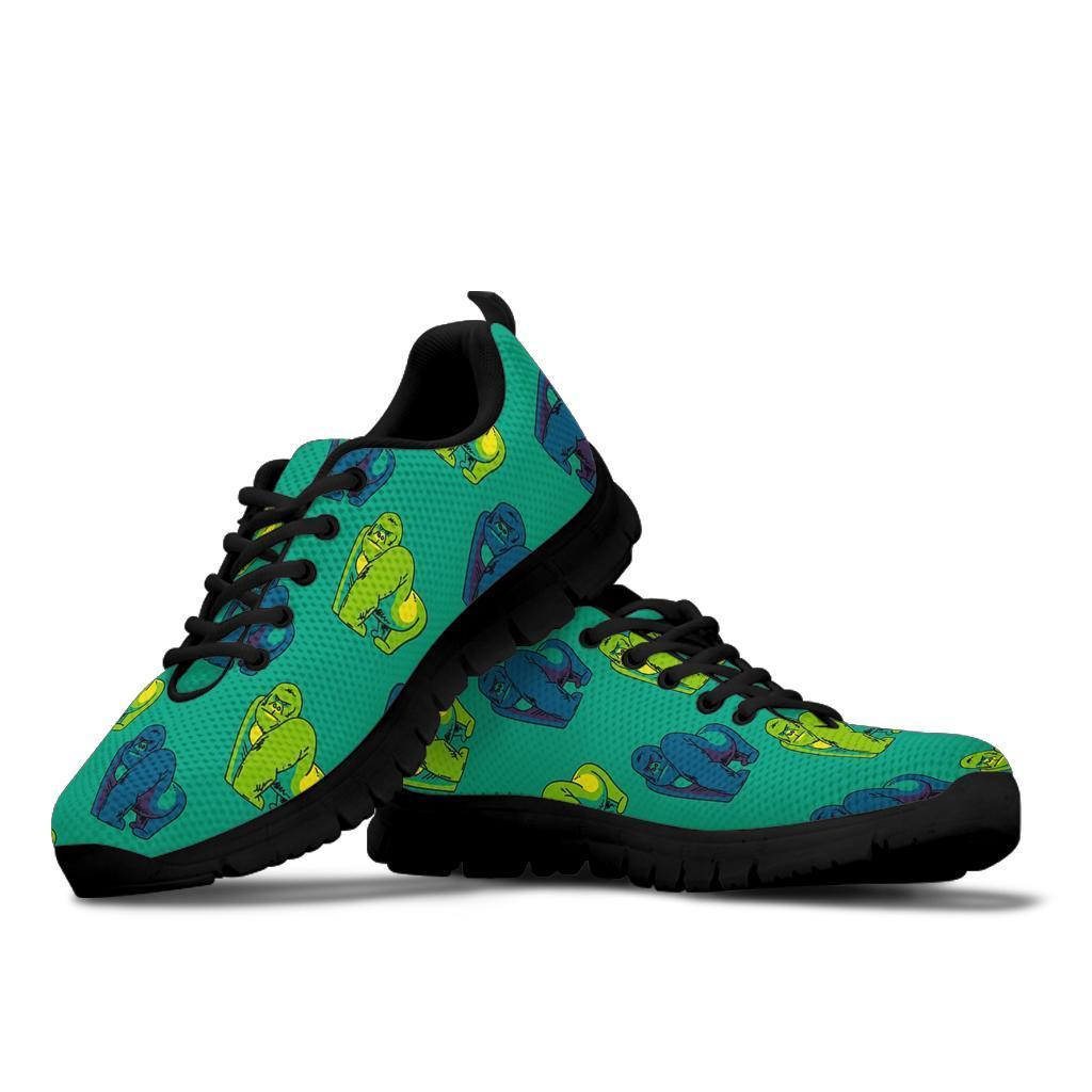 Gorilla Print Pattern Sneaker Shoes For Men Women-grizzshop