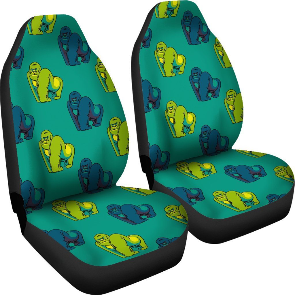 Gorilla Print Pattern Universal Fit Car Seat Covers-grizzshop