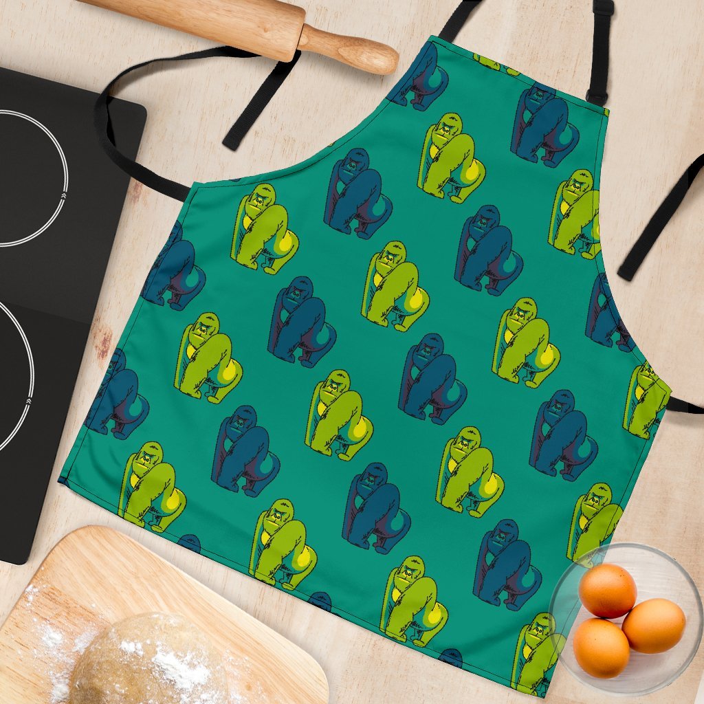 Gorilla Print Pattern Women's Apron-grizzshop