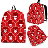 Gorilla Red Pattern Print Backpack-grizzshop