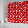 Gorilla Red Pattern Print Bathroom Shower Curtain-grizzshop