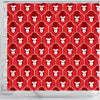 Gorilla Red Pattern Print Bathroom Shower Curtain-grizzshop