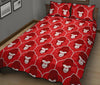 Gorilla Red Pattern Print Bed Set Quilt-grizzshop