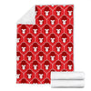 Gorilla Red Pattern Print Blanket-grizzshop