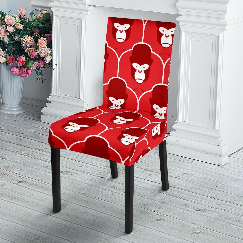 Gorilla Red Pattern Print Chair Cover-grizzshop