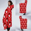 Gorilla Red Pattern Print Hooded Blanket-grizzshop