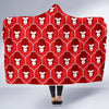 Gorilla Red Pattern Print Hooded Blanket-grizzshop