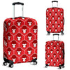 Gorilla Red Pattern Print Luggage Cover Protector-grizzshop