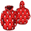 Gorilla Red Pattern Print Men Women Pullover Hoodie-grizzshop