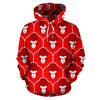 Gorilla Red Pattern Print Men Women Pullover Hoodie-grizzshop