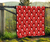 Gorilla Red Pattern Print Quilt-grizzshop