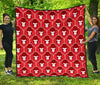 Gorilla Red Pattern Print Quilt-grizzshop